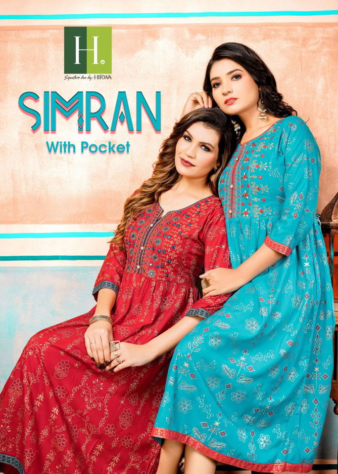 Hirwa Simran Exclusive Wear Latest Wholesale Kurti Collection